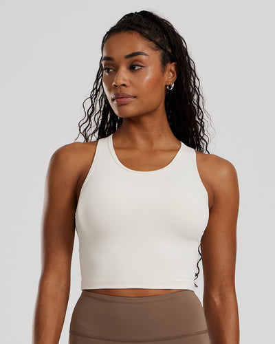 Essential Crop Tank Top | Off White