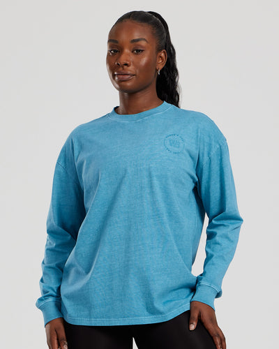 Comfort Oversized Long Sleeve T-Shirt | Vintage Basalt