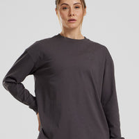 Comfort Oversized Long Sleeve T-Shirt | Graphite