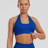 Motion Seamless Halter Bra | Galactic Blue