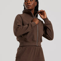 Comfort Light Full Zip Sweat | Cocoa