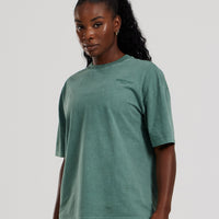 Comfort Oversized Short Sleeve T-Shirt Washed | Sage