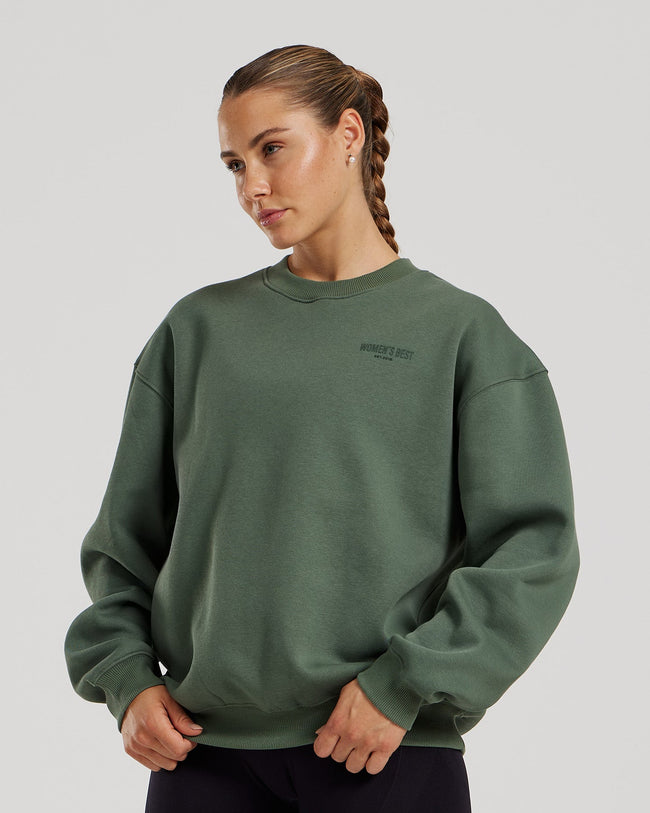 Comfort Oversized Crew Neck | Sage