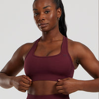 Motion Seamless Racer Back Bra | Dark Cherry