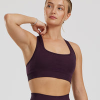 Motion Seamless Racer Back Bra | Midnight Plum
