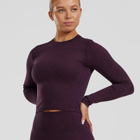Motion Seamless Long Sleeve Midi Top | Midnight Plum