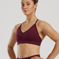 Define 2.0 Seamless Halter Neck Bra | Dark Cherry