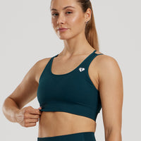 Power Seamless Sports Bra | Dark Moss