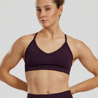 Define 2.0 Seamless Halter Neck Bra | Midnight Plum