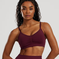 Define 2.0 Seamless Scrunch Bralette | Dark Cherry