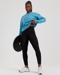 Comfort Oversized Long Sleeve T-Shirt | Vintage Basalt