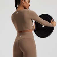 Essential Long Sleeve Built-In Bra Top | Caribou