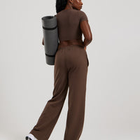 Comfort Light Straight Leg Joggers | Cocoa