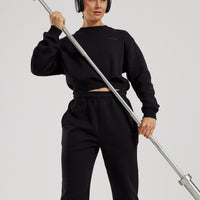 Comfort Cropped Crew Neck | Black