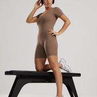 Essential Short Sleeve Unitard | Caribou