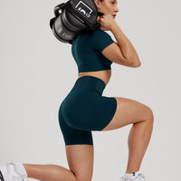 Power Seamless Shorts | Dark Moss