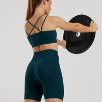 Power Seamless Sports Bra | Dark Moss