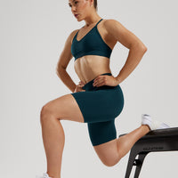 Define 2.0 Seamless Scrunch 6" Shorts | Dark Moss