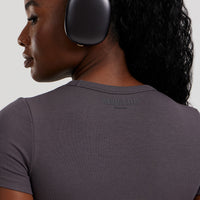 Comfort Ribbed Cropped T-Shirt | Graphite