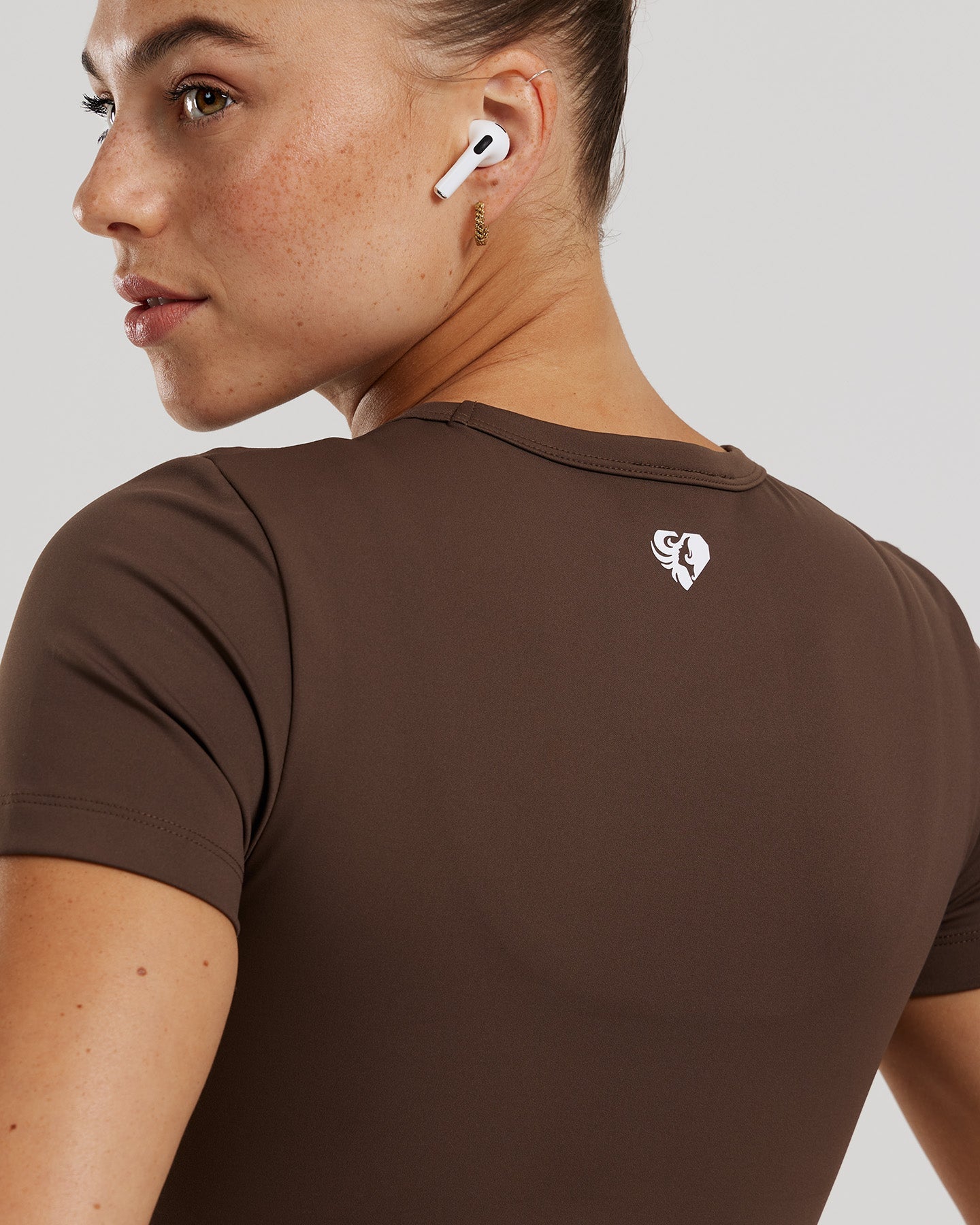 Essential Cropped Short Sleeve Tee | Cocoa