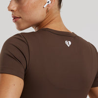 Essential Cropped Short Sleeve Tee | Cocoa