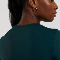 Motion Seamless Long Sleeve Midi Top | Dark Moss