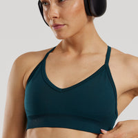 Define 2.0 Seamless Halter Neck Bra | Dark Moss