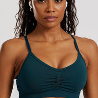 Define 2.0 Seamless Scrunch Bralette | Dark Moss