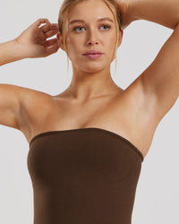 Define 2.0 Seamless Longline Bandeau Bra | Cocoa