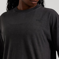 Comfort Oversized Long Sleeve T-Shirt Washed | Black