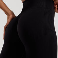 Power Seamless Scrunch Leggings | Black