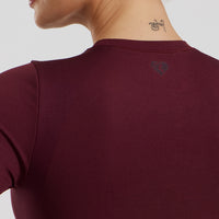Motion Seamless Long Sleeve Midi Top | Dark Cherry