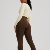 Define 2.0 Seamless Long Sleeve Built-In Bra Top | Vanilla