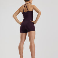 Essential Built-In Bra Midi Tank | Midnight Plum