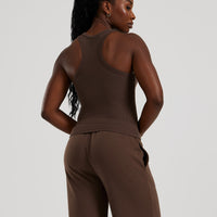 Comfort Ribbed Midi Tank | Cocoa