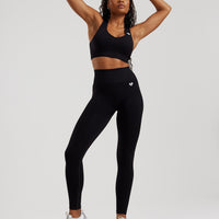 Power Seamless Sweetheart Bra | Black