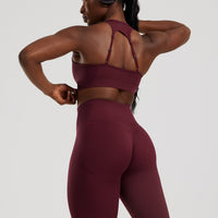 Motion Seamless Racer Back Bra | Dark Cherry