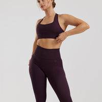 Motion Seamless Racer Back Bra | Midnight Plum