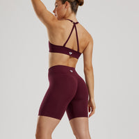 Define 2.0 Seamless Scrunch 6" Shorts | Dark Cherry
