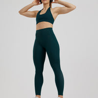 Motion Seamless Halter Bra | Dark Moss