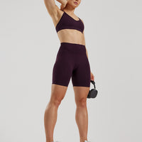 Define 2.0 Seamless Scrunch 6" Shorts | Midnight Plum