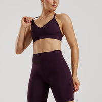 Define 2.0 Seamless Halter Neck Bra | Midnight Plum