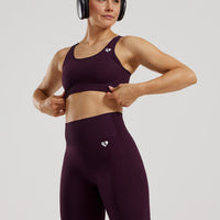 Power Seamless Sports Bra | Midnight Plum