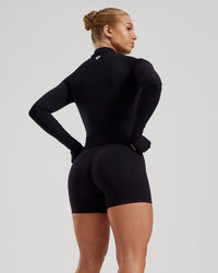 Define 2.0 Seamless Full Zip Midi Jacket | Black