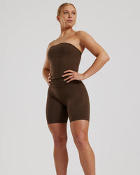 Define 2.0 Seamless Longline Bandeau Bra | Cocoa