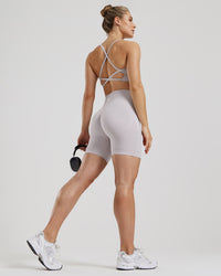 Define 2.0 Seamless Scrunch 6" Shorts | Steel Grey