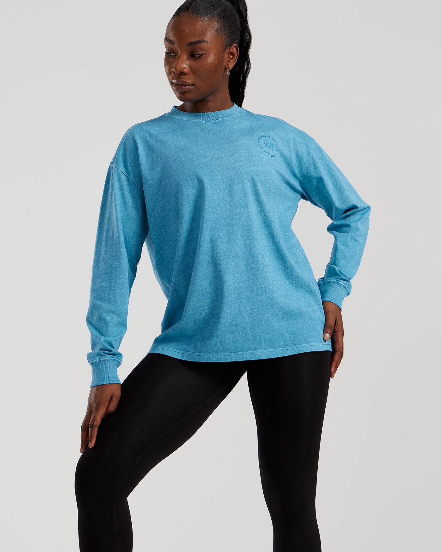 Comfort Oversized Long Sleeve T-Shirt | Vintage Basalt