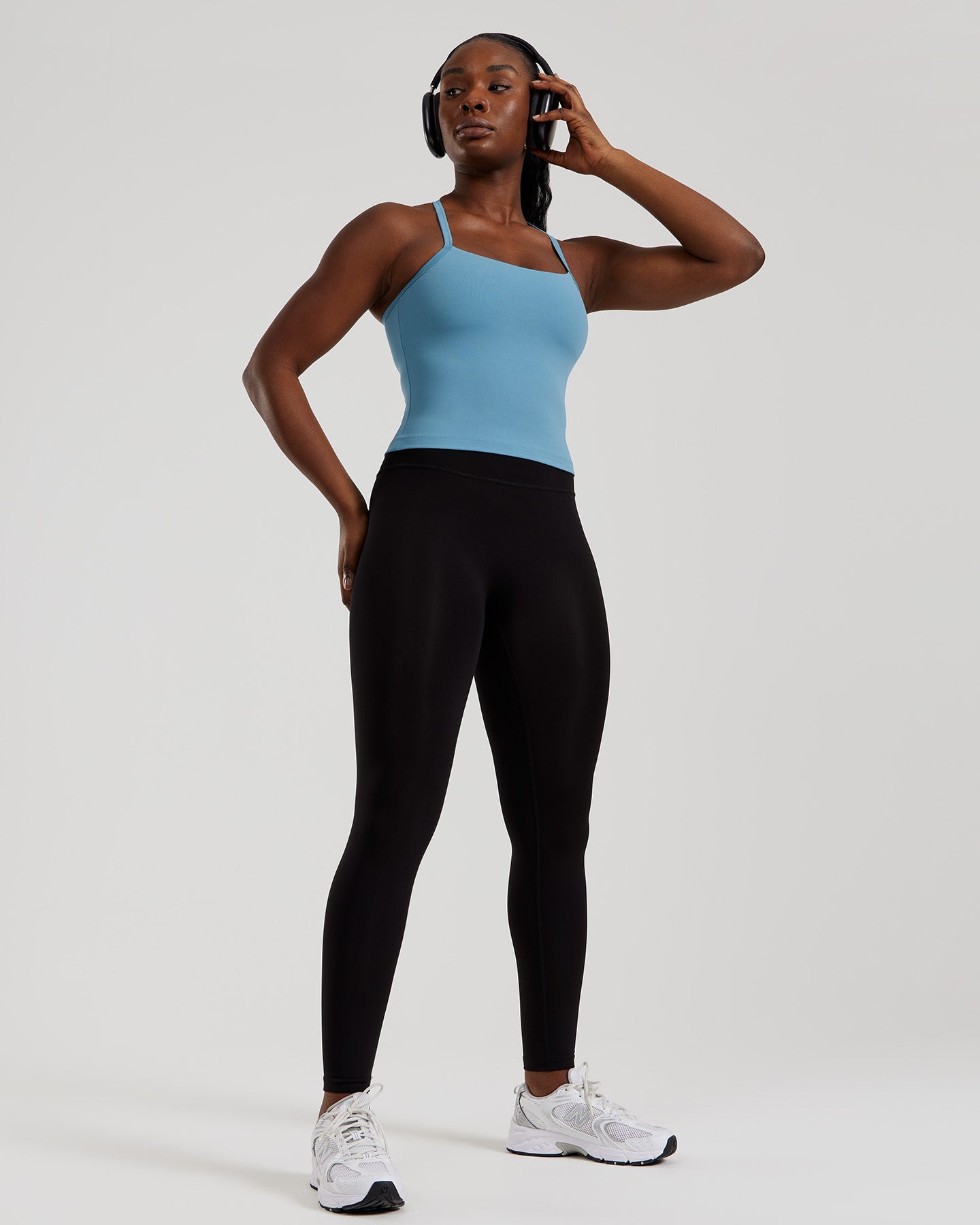 Essential Built-In Bra Midi Tank | Basalt