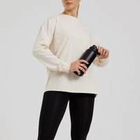 Comfort Oversized Long Sleeve T-Shirt | Off White