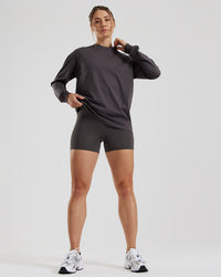 Comfort Oversized Long Sleeve T-Shirt | Graphite